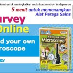 Survey Online Berhadiah alat peraga Sains dari Jepang
